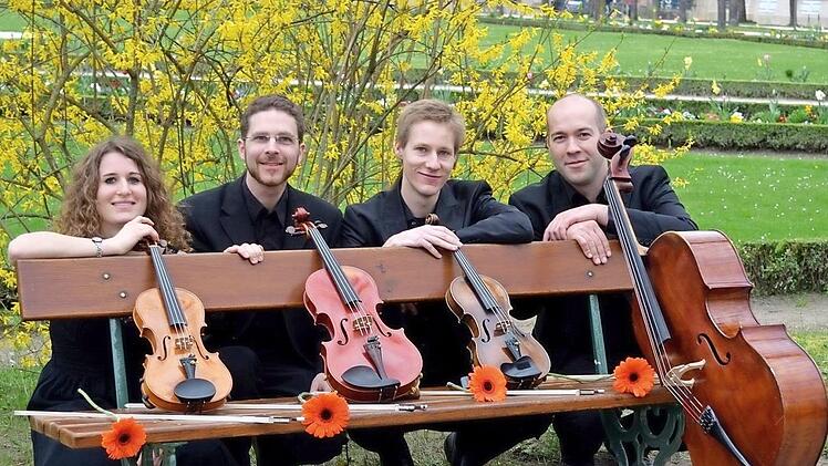 Das Hofgarten Quartett mit Alina Riegel, Jérôme Huy, Martin Kiefl, und Frieder Ziemendorf spielt am Samstag in Bad Brückenau. Foto: Katrin Schreck