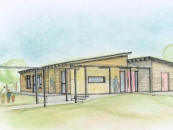 So soll das neue Krippengebäude einmal aussehen. Zeichnung: Waldorfkindergarten