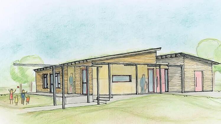 So soll das neue Krippengebäude einmal aussehen. Zeichnung: Waldorfkindergarten