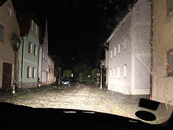 Wie ausgestorben präsentierte sich die Steinwegstraße ohne Strom. Foto: Andreas Dorsch