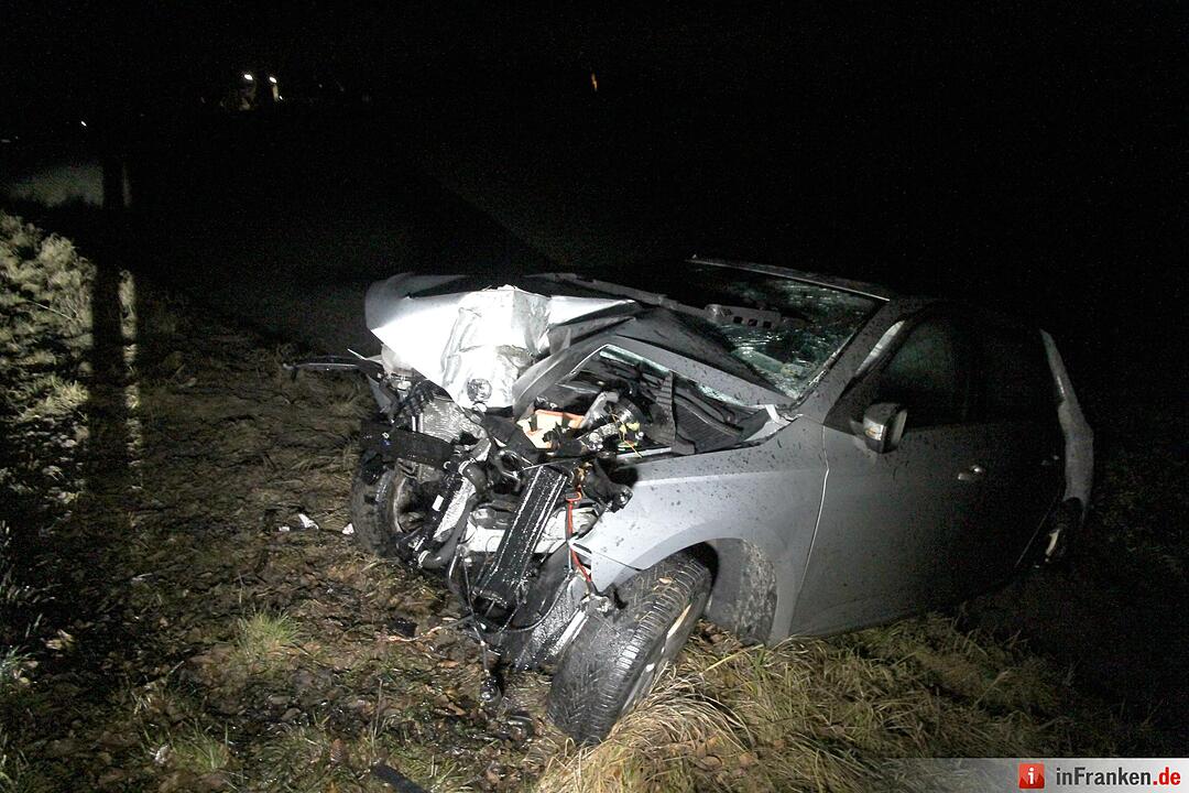Auto prallt bei Haig gegen Baum: Vater und zwölfjähriger Sohn schwer verletzt