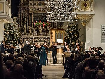 Bestens besucht war das 67. Weihnachtskonzert mit dem Collegium Musicum in der Coburger Morizkirche.Foto: Jochen Berger