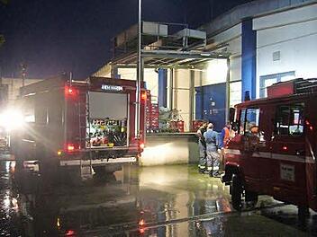 Die Feuerwehr Kronach war am frühen Morgen des Dienstags im E-Center im Einsatz.  Foto: Stefan Wicklein