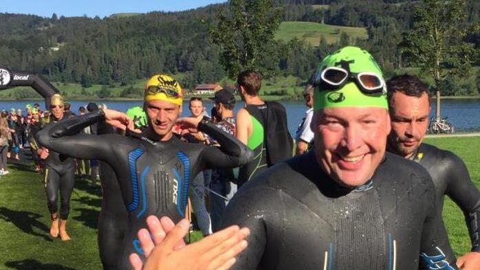 Maurice van Tongeren nach dem Schwimmen auf der Mitteldistanz. Foto: privat