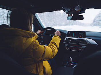 Autofahren, Winter, Winterjacke