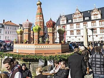 Der russische Osterbrunnen gefiel den vielen Besuchern besonders gut und erhielt den Publikumspreis.  Foto: Hagen Lehmann