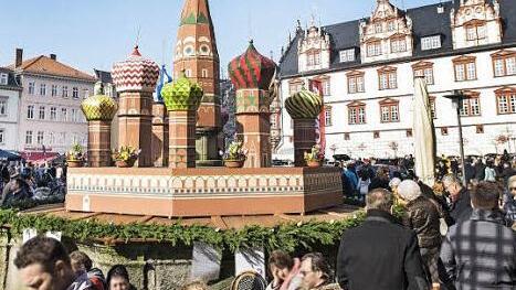 Der russische Osterbrunnen gefiel den vielen Besuchern besonders gut und erhielt den Publikumspreis.  Foto: Hagen Lehmann