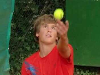 Matthias Wunner rangiert in der ATP-Weltrangliste auf Rang 680, sein Ziel sind die Top 20. Dieses Bild entstand im August 2012.  Foto: archiv