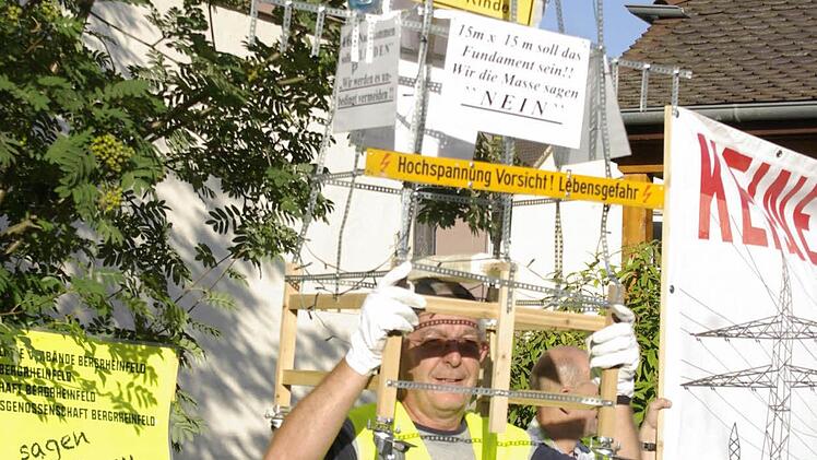 Kundgebung gegen die Monster-Stromtrasse  Foto: Winfried Ehling