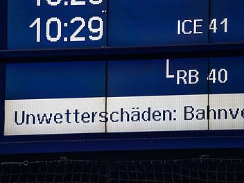 Orkan: Zugausfälle und Verspätungen