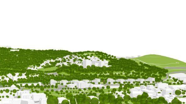 Deutlich zu sehen sind die zehn Gebäude des Prinzregentenparks. Grafik: STEFAN FORSTER GMBH