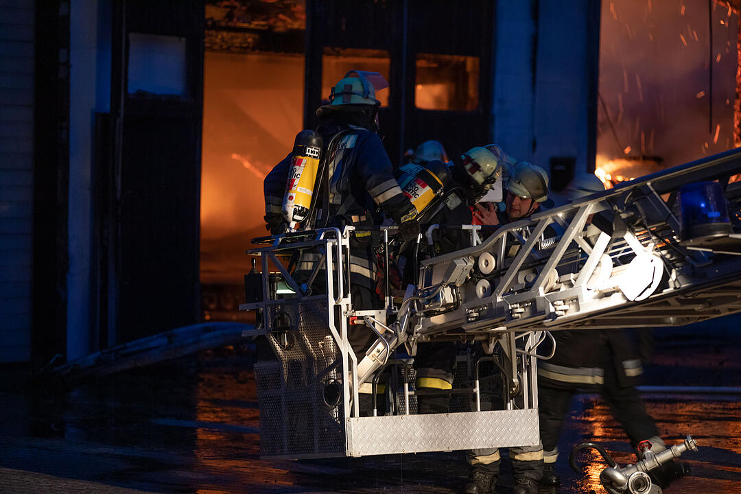 In Weißenburg hat ein Anbau an einer Werkstatt gebrannt