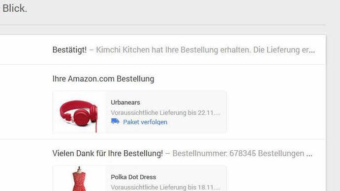 Die E-Mails im Posteingang haben bereits ungeöffnet kleine Vorschaubilder. Screenshot: pb