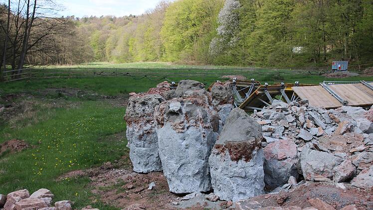 An der Baustelle der Thulbatal-Brücke. Foto: Ralf Ruppert