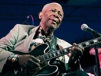 Blues-Musiker B.B. King im Jahr 2012. Foto: Rogelio V. Solis/dpa/AP