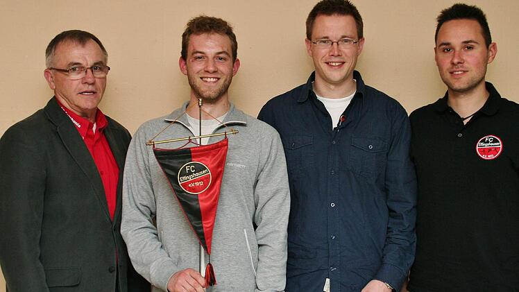Der Vorstand des FC Frankonia Eltingshausen ist komplett: v. l. Gerhard Fischer, Arne Moritz, Michael Seufert und Lukas Karch.