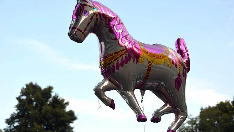 Bei der Quadrille des Reitervereins im Luitpoldpark.  Foto: Peter Rauch