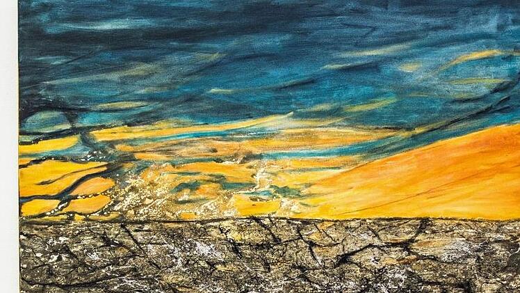 Ülfet Olgün: Verdörrte Erde, AcclymalereiFoto: Jochen Berger