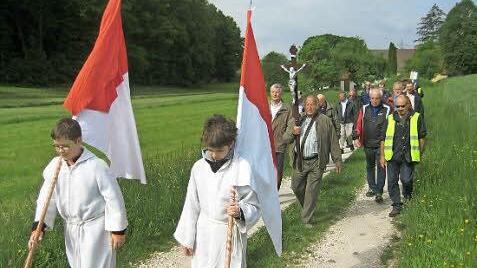 Im Gebet vertieft, zogen die Gläubigen durch die Flur über Steinbach und Galgenhof nach Hauptendorf. Foto: Manfred Welker
