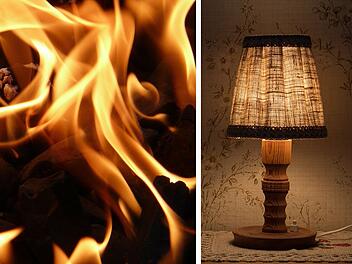 Symbolbild: Flammen, Lampe