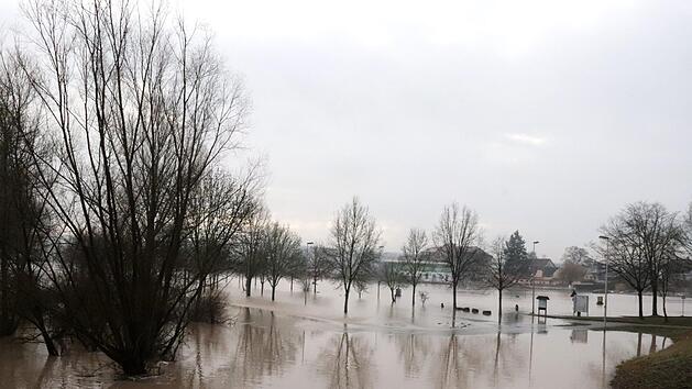 &Uuml;berschwemmung im mittelfr&auml;nkischen H&ouml;chstadt an der Aisch. Foto: Johanna Blum.
