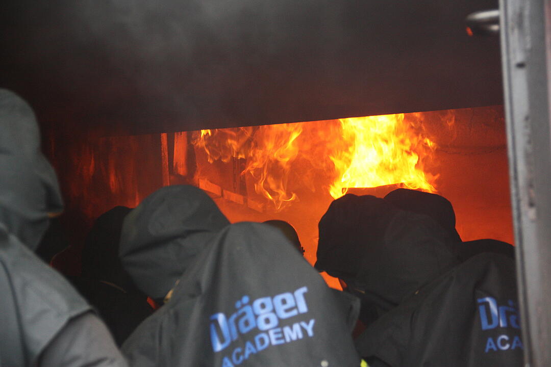 FEuerwehr-Brandcontainer