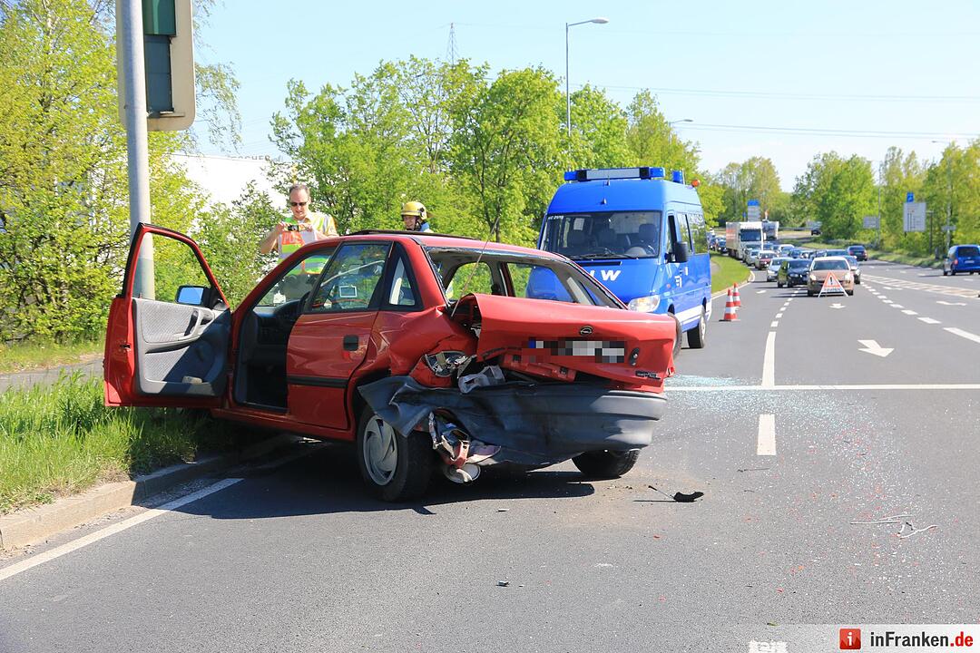 Unfall auf dem Berliner Ring in Bamberg