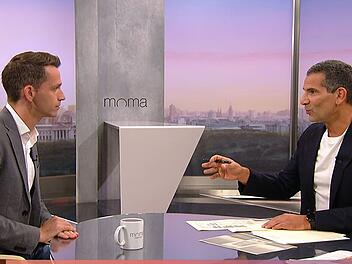 Moderator Mitri Sirin (rechts) kritisiert Gr&uuml;nen-Politiker Andreas Audretsch im ZDF-"Morgenmagazin".