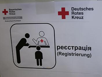 In der MGF-Turnhalle wurden die Ukraine-Flüchtlinge wie bereits in der vergangenen Woche in Empfang genommen und registriert. Foto: Archiv/Romy Denk