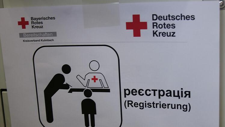 In der MGF-Turnhalle wurden die Ukraine-Flüchtlinge wie bereits in der vergangenen Woche in Empfang genommen und registriert. Foto: Archiv/Romy Denk
