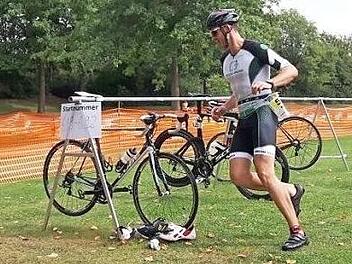 Martin Wittmann beim Medwork-Triathlon in H&ouml;chstadt  Foto: privat