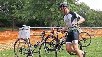 Martin Wittmann beim Medwork-Triathlon in H&ouml;chstadt  Foto: privat