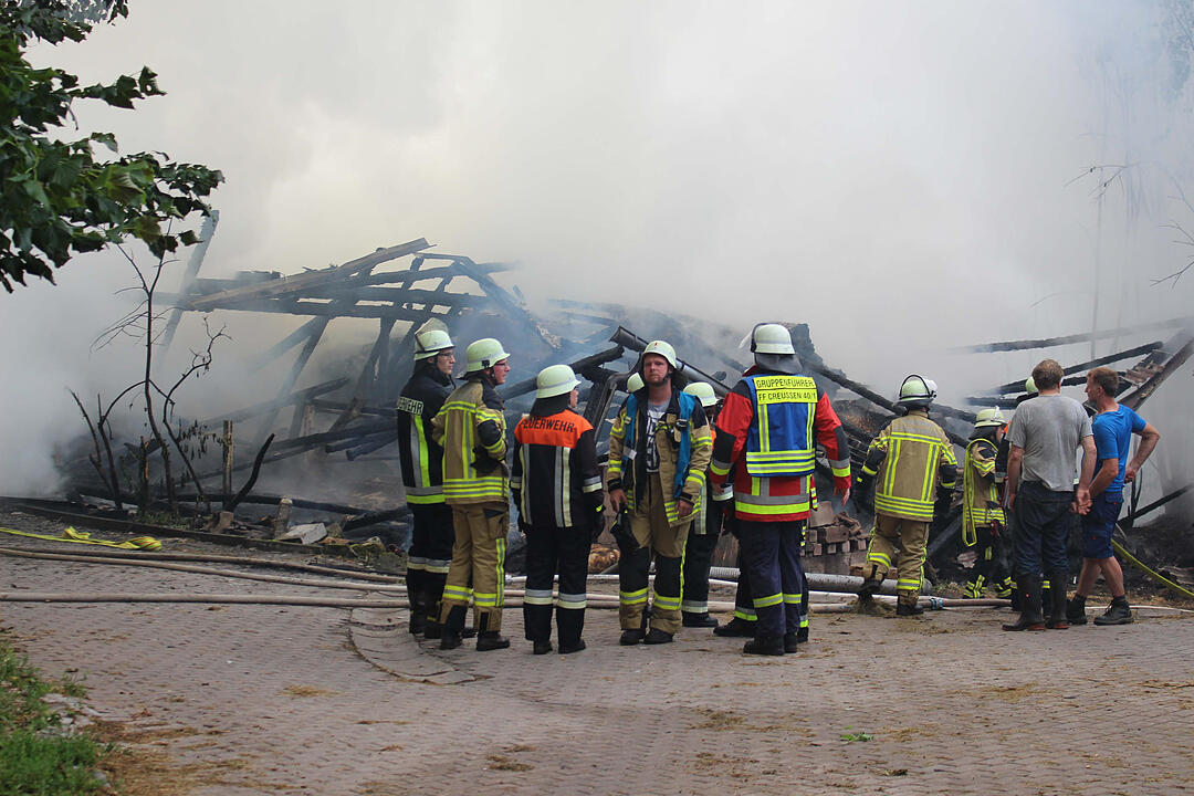 Scheunenbrand im Landkreis Bayreuth