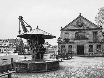Universit&auml;tsbibliothek am Kranen in Bamberg im Winter