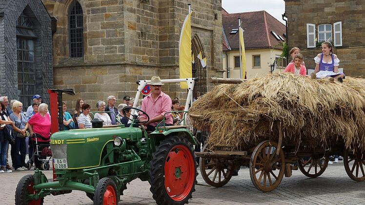 1000 Jahre Kemmern zogen an den Besuchern beim Festumzug vorbei - ein Augenschmaus. Fotos: Johannes Michel