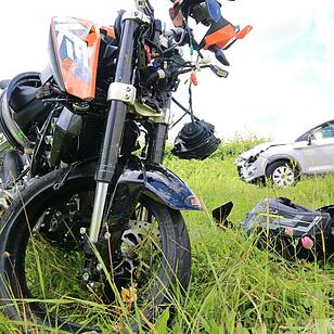 Junger Biker bei Unfall nahe Hiltpoltstein schwer verletzt