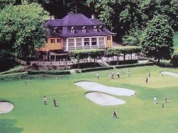 Die Anlage des Kissinger Golfclubs auf einer  undatierten historischen Aufnahme.Archiv Anton Then/Repro Then