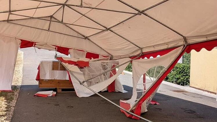 Frohnlach: Festzelt Vandalismus