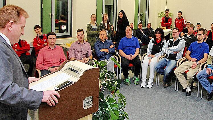 Gut gefüllt war der Rathaussaal bei der Sportlerehrung des Marktes Maßbach.Foto: Dieter Britz