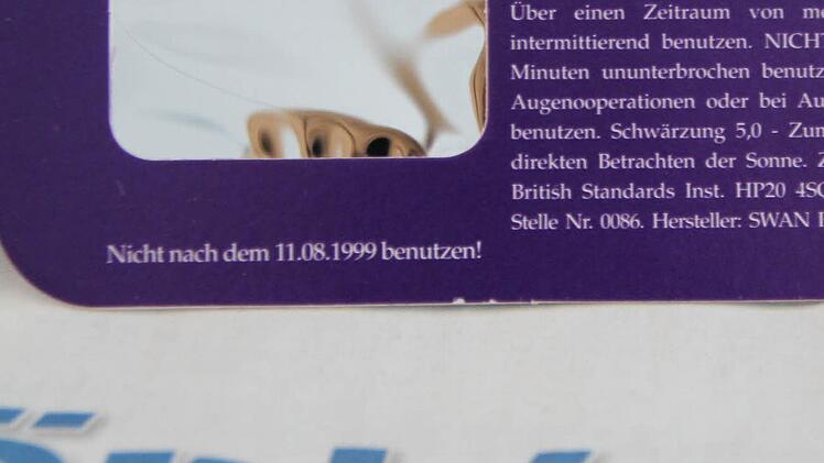 Auch Sofi-Brillen haben ein Ablaufdatum. Foto: haj