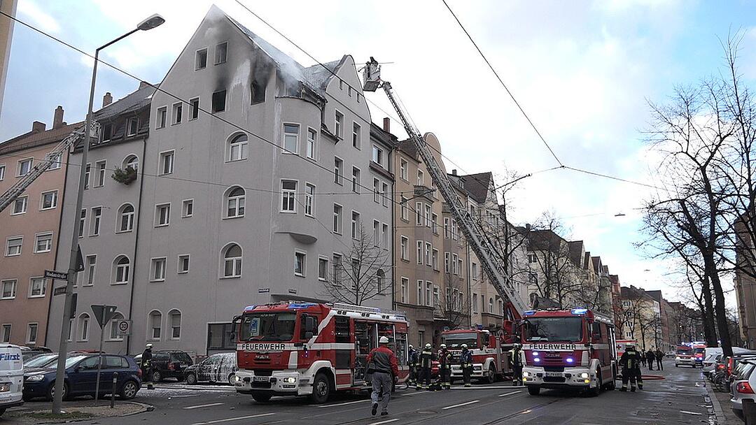 Brand in der Nürnberger Südstadt