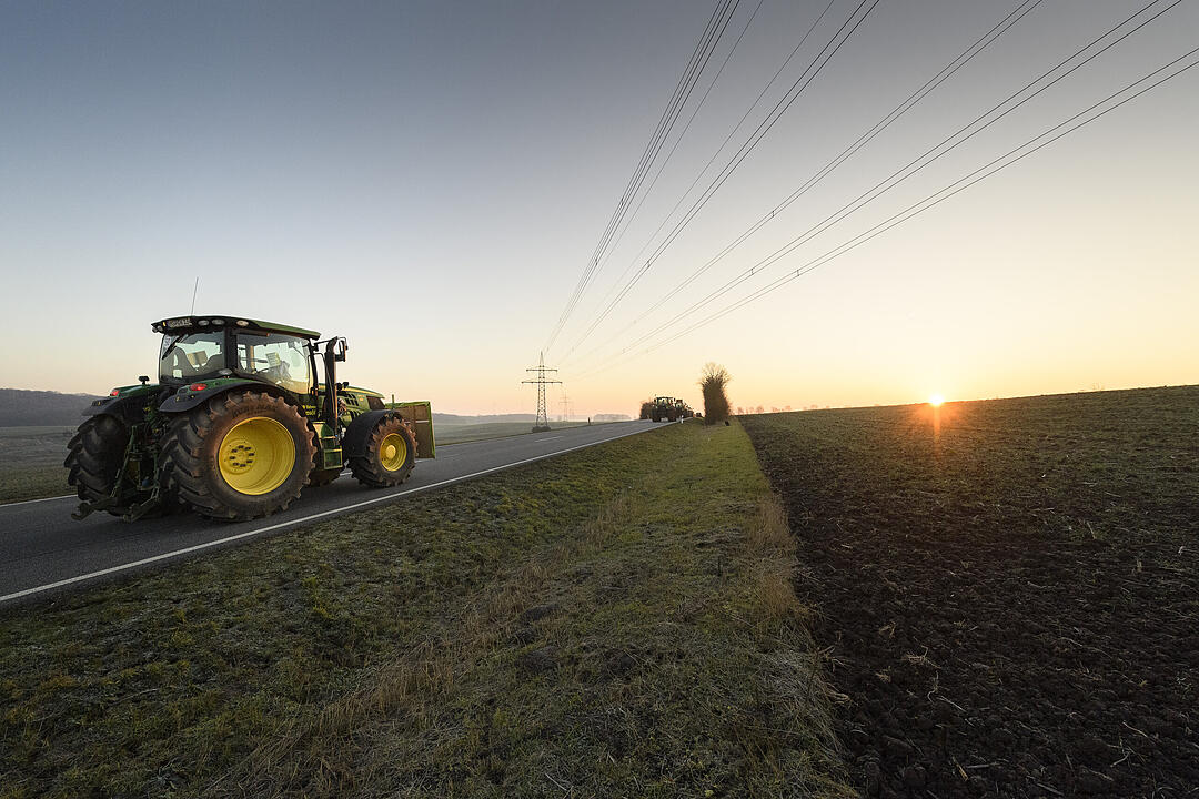Bauerndemo... auf dem Weg nach N&uuml;rnberg