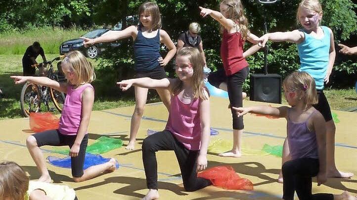 Der Nachwuchs des TSV Stockheim bereicherte mit großer Begeisterung das Sommerfest.  Foto: Fleischmann