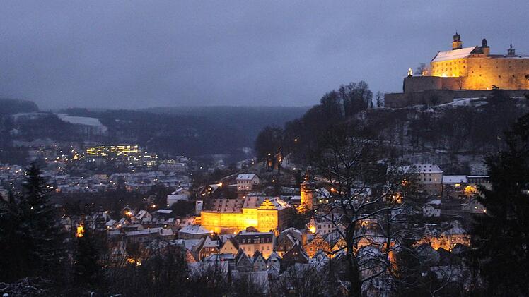 Schnee über Kulmbach