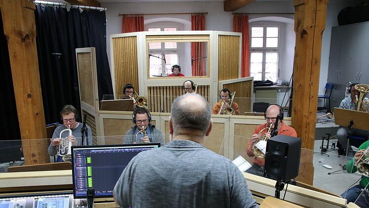 Bei den Aufnahmen in der Zehntscheune Thomas Malz