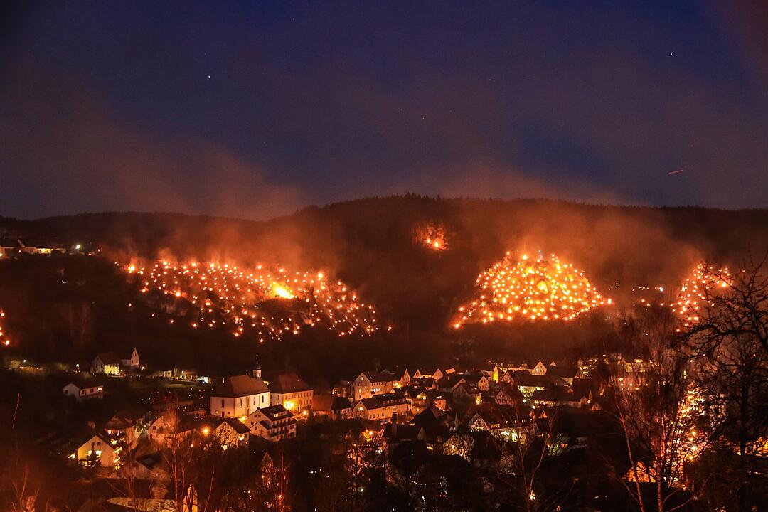 Feuerspektakel in der Fränkischen Schweiz