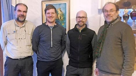 Neuwahlen des Vorstandes gab es bei der Kreisgruppe Frankenwald des Bundes Deutscher Forstleute; das Bild zeigt (von links) Bezirksvorsitzenden Dirk Wahl, Max Heindl, Armin Hanke und Landesvorsitzenden Bernd Lauterbach. Foto: BDF Bayern/Kreisgruppe Frankenwald