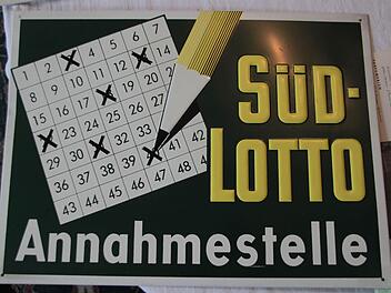 Altes Lotto-Schild. Foto: Jürgen Gärtner