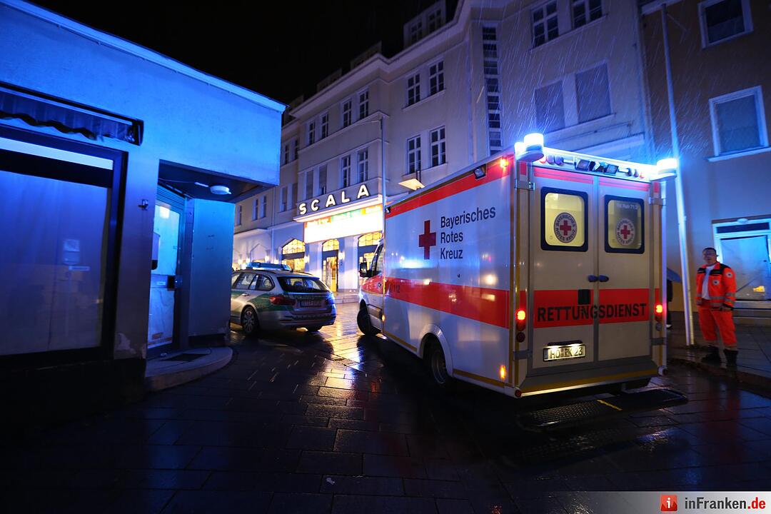 Kellerbrand im Scala-Kino in Hof