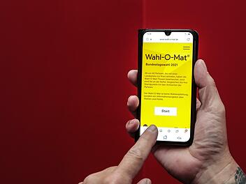 Auf 38 zu beantwortende Fragen folgt die Übersicht, wie groß Überschneidungen mit welchen Parteien sind.